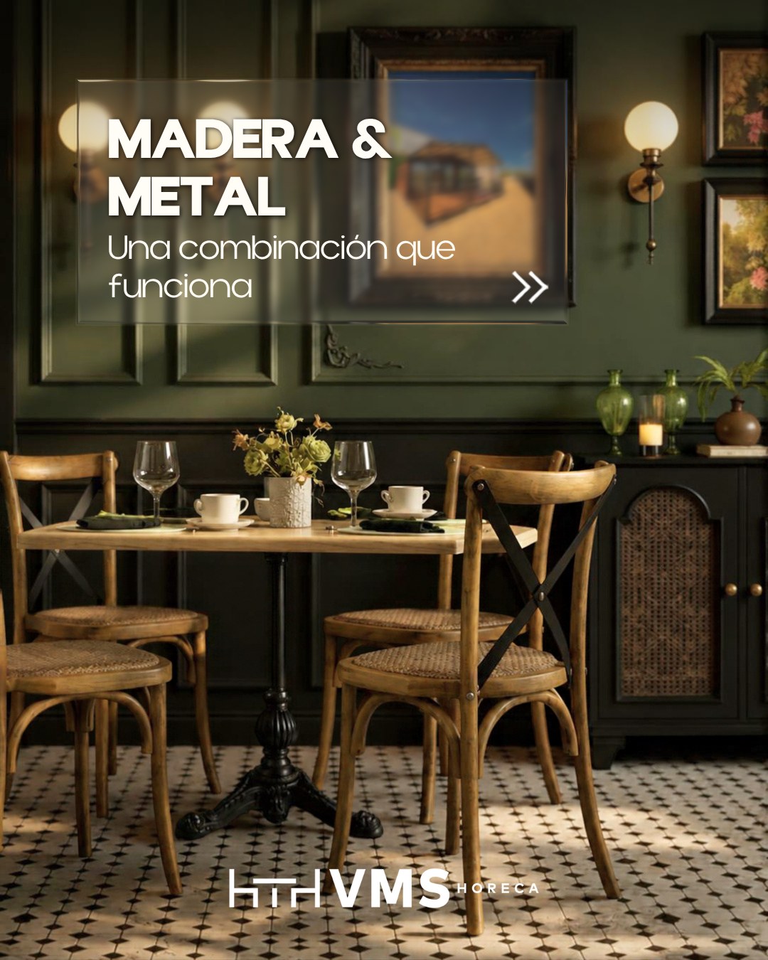 ¿Madera o metal? Mejor juntos.La calidez de la madera y la fuerza del metal crean espacios con equilibrio, personalidad y mucha versatilidad.
Una combinación que funciona en restaurantes, cafeterías, hoteles y terrazas para proyectos que buscan diseño… sin renunciar a la funcionalidad.📩 Si estás dando forma a tu espacio, en VMS Horeca te ayudamos a encontrar la combinación perfecta.#MobiliarioHoreca #InteriorismoComercial #DiseñoHoreca #MueblesParaHosteleria #VMSHoreca