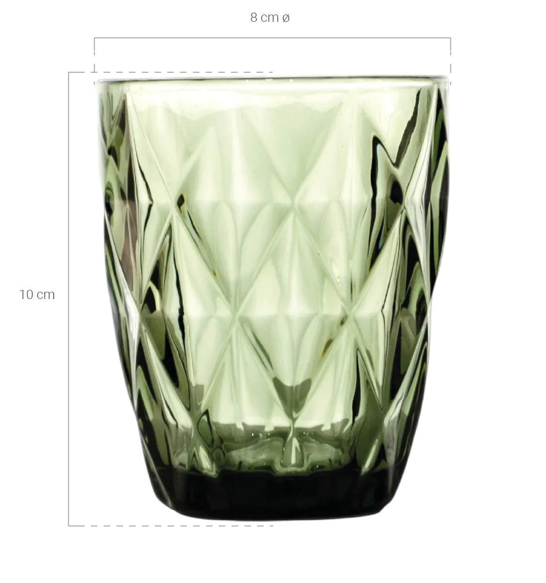 medidas vaso labrado verde