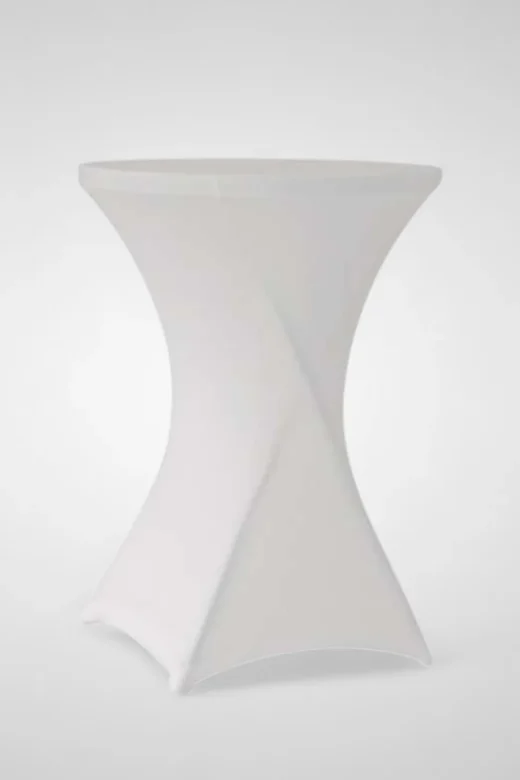 Mantel Licra Blanco Mesa Cocktail Alta