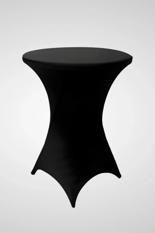 Mantel Licra Negro Mesa Cocktail Alta