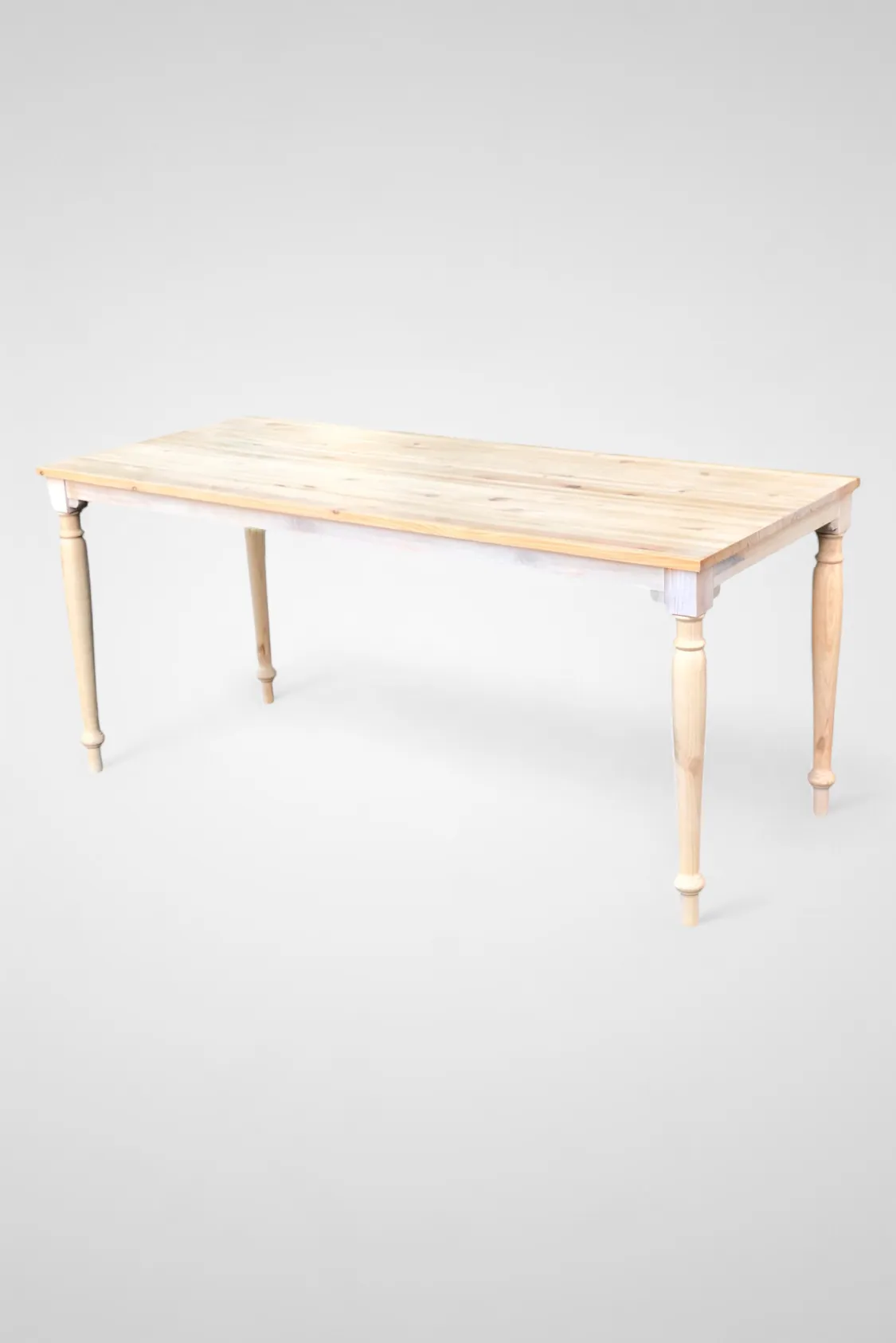 Mesa Madera Alta Patas Torneadas 120x90cm
