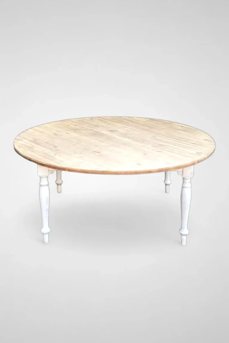 Mesa Madera Redonda Patas Torneadas 160cm