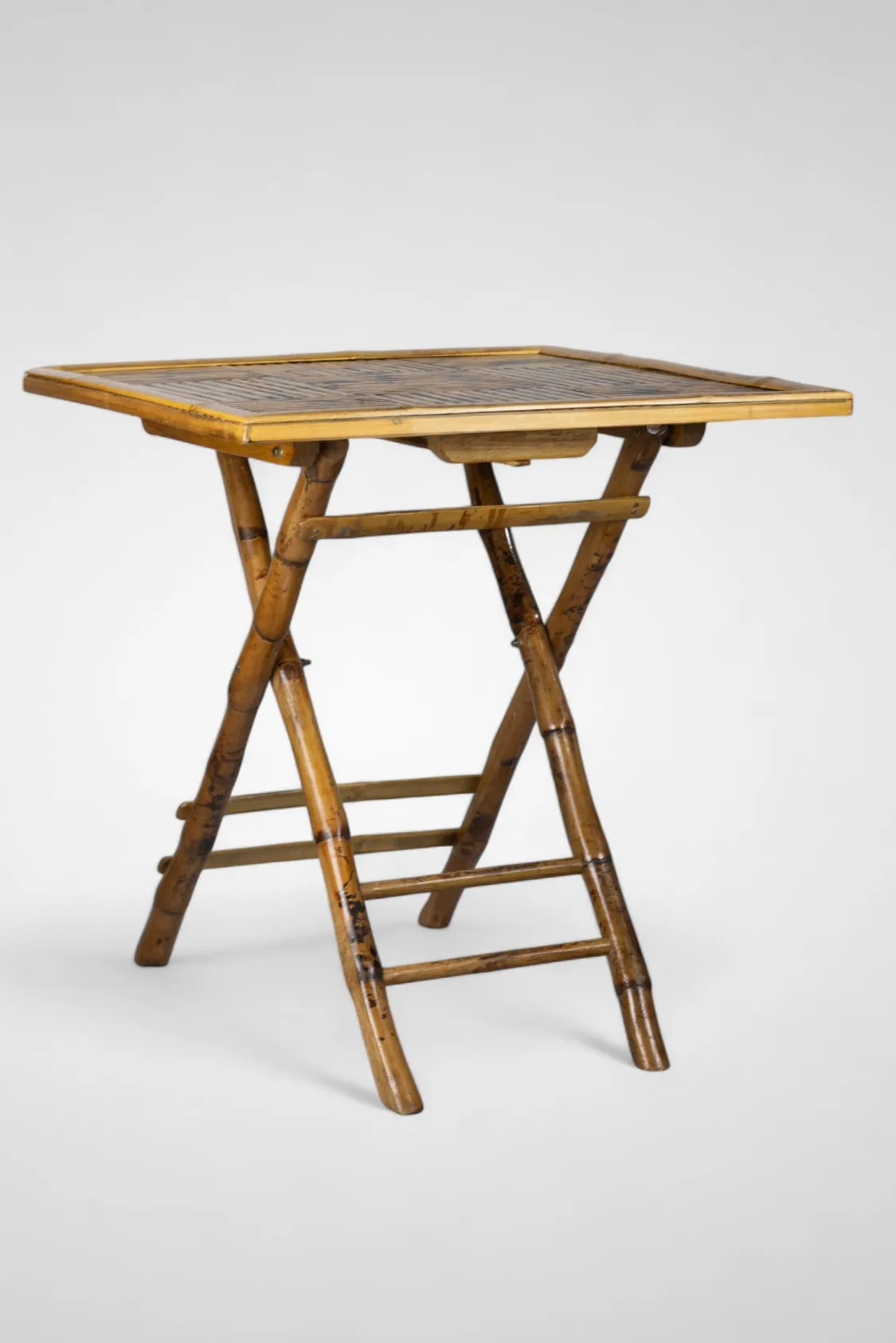Mesa Bambú Baja Plegable 70x70x76cm