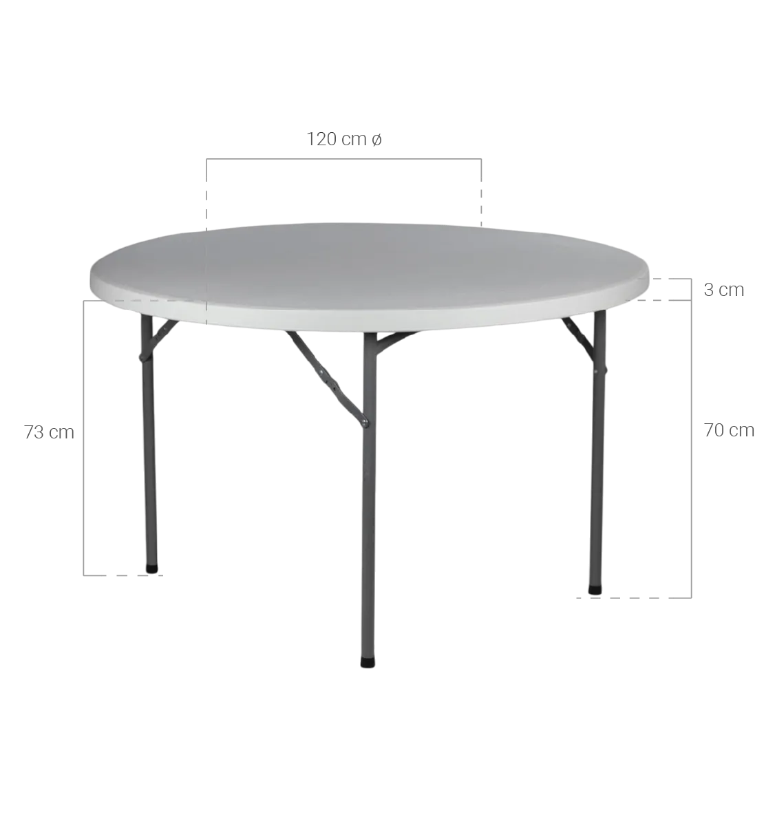 medidas mesa hestia redonda 120cm Ø x 74cm