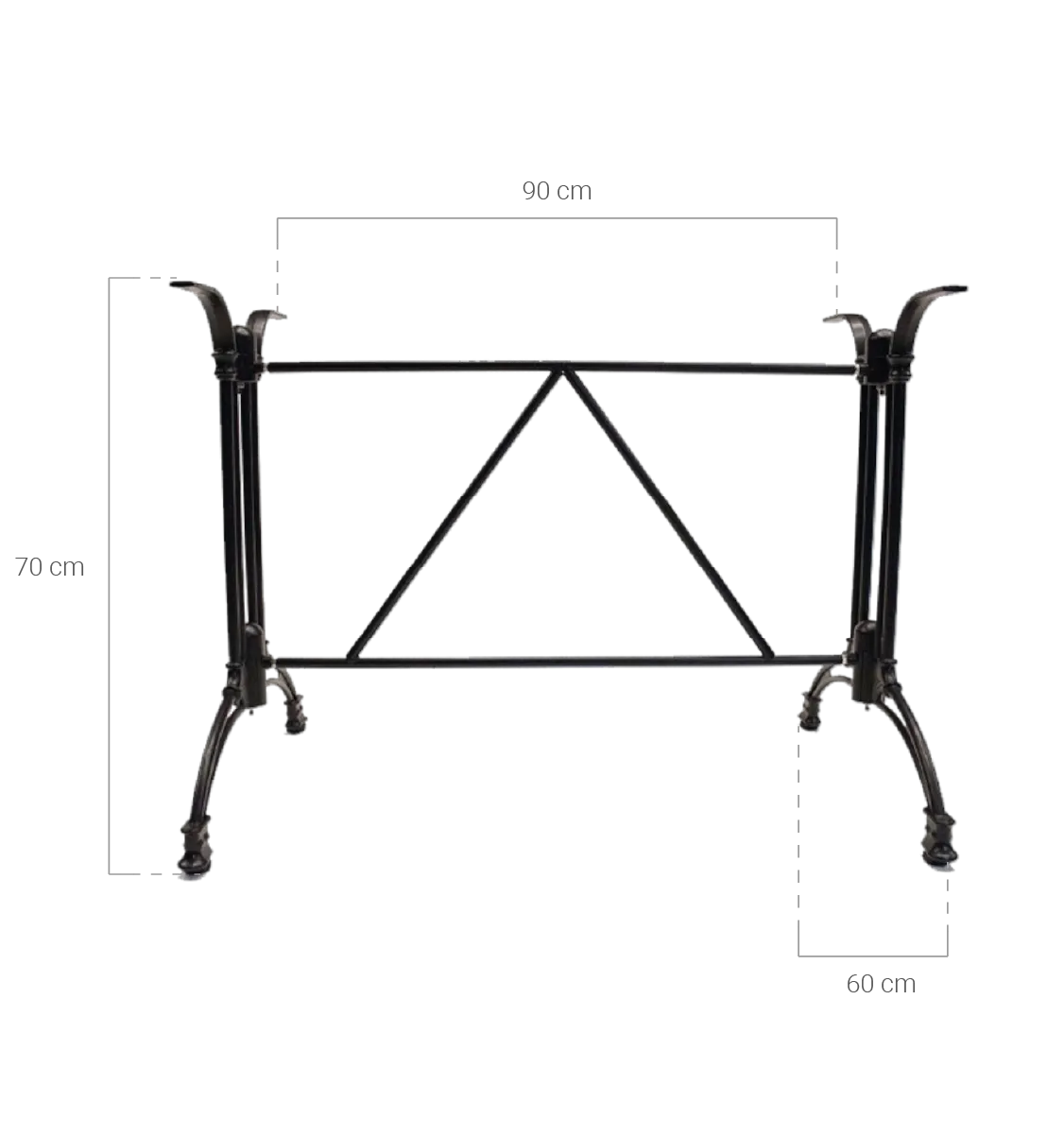 medidas base mesa core 70x90x60cm