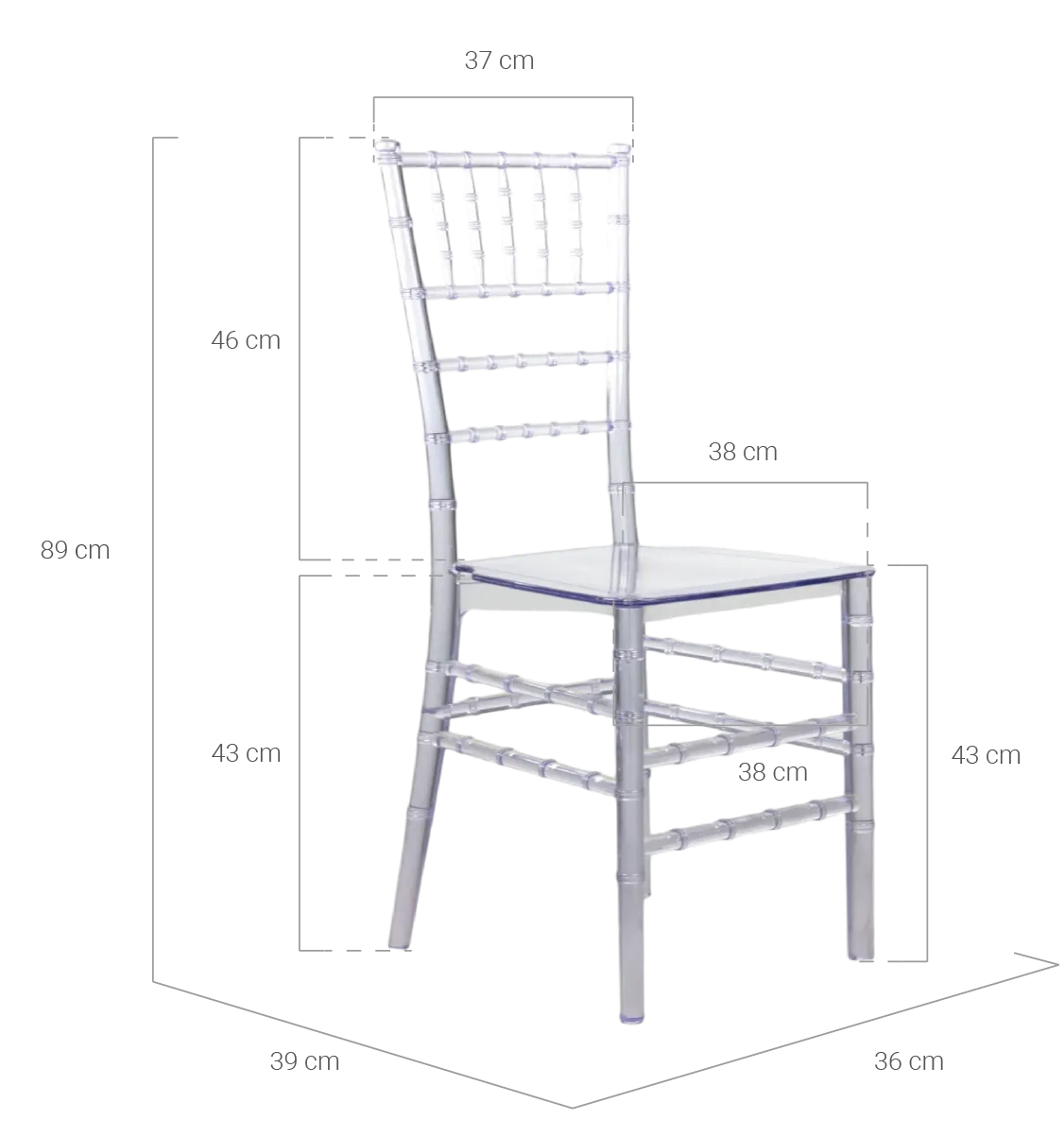 medidas silla tiffany monoblock
