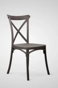 Silla Crossback Resina Gris