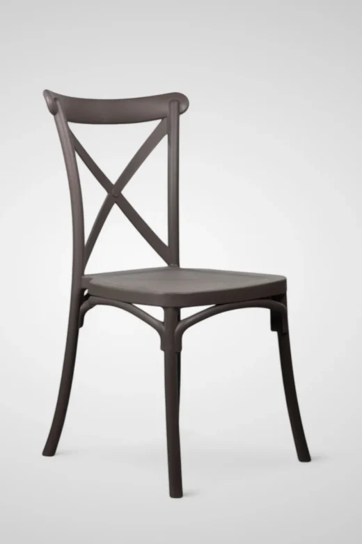 Silla Crossback resina gris