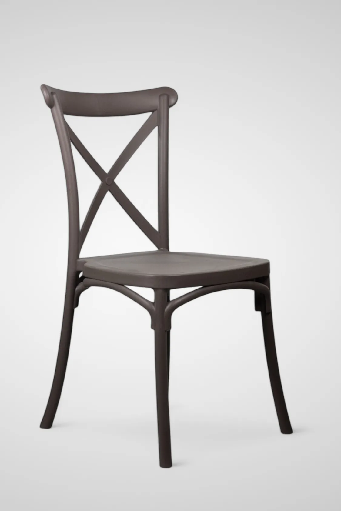 Silla Crossback Resina Gris