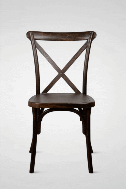 silla crossback efecto madera nogal 360