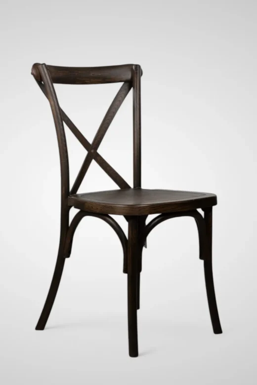 silla crossback efecto madera nogal