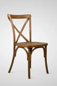 Silla Crossback Efecto Madera Natural