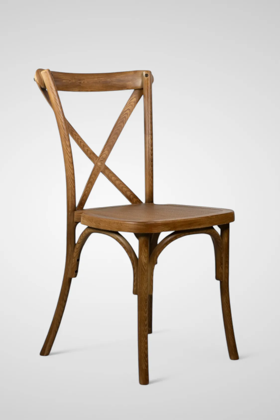 Silla Crossback Efecto Madera Natural