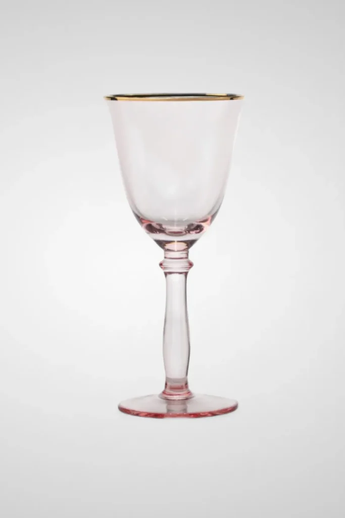 Copa Rosa Filo Oro Agua