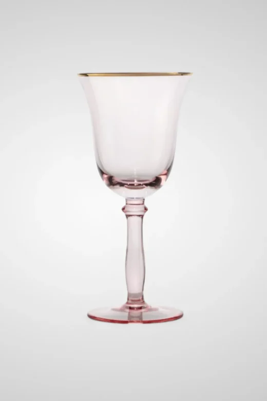 Copa Rosa Filo Oro Vino