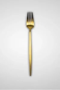 Garfo dourado em aço inoxidável 18/10