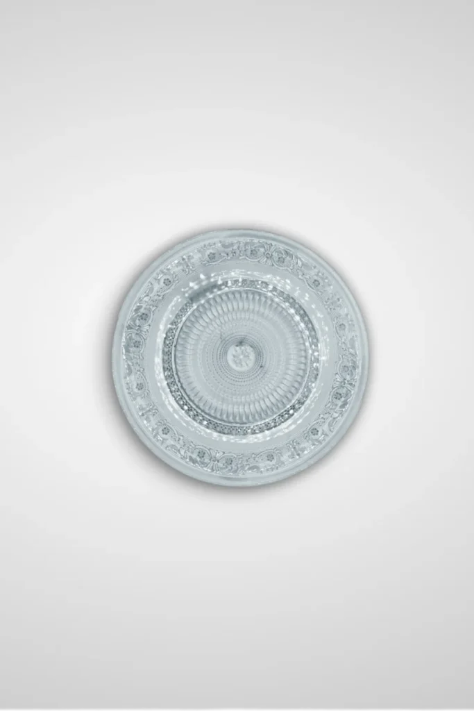 plato pan labrado cristal antique