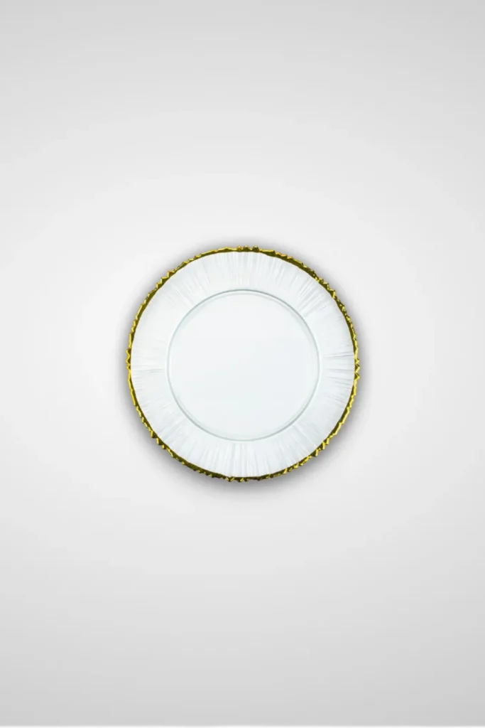 plato pan labrado irregular filo oro