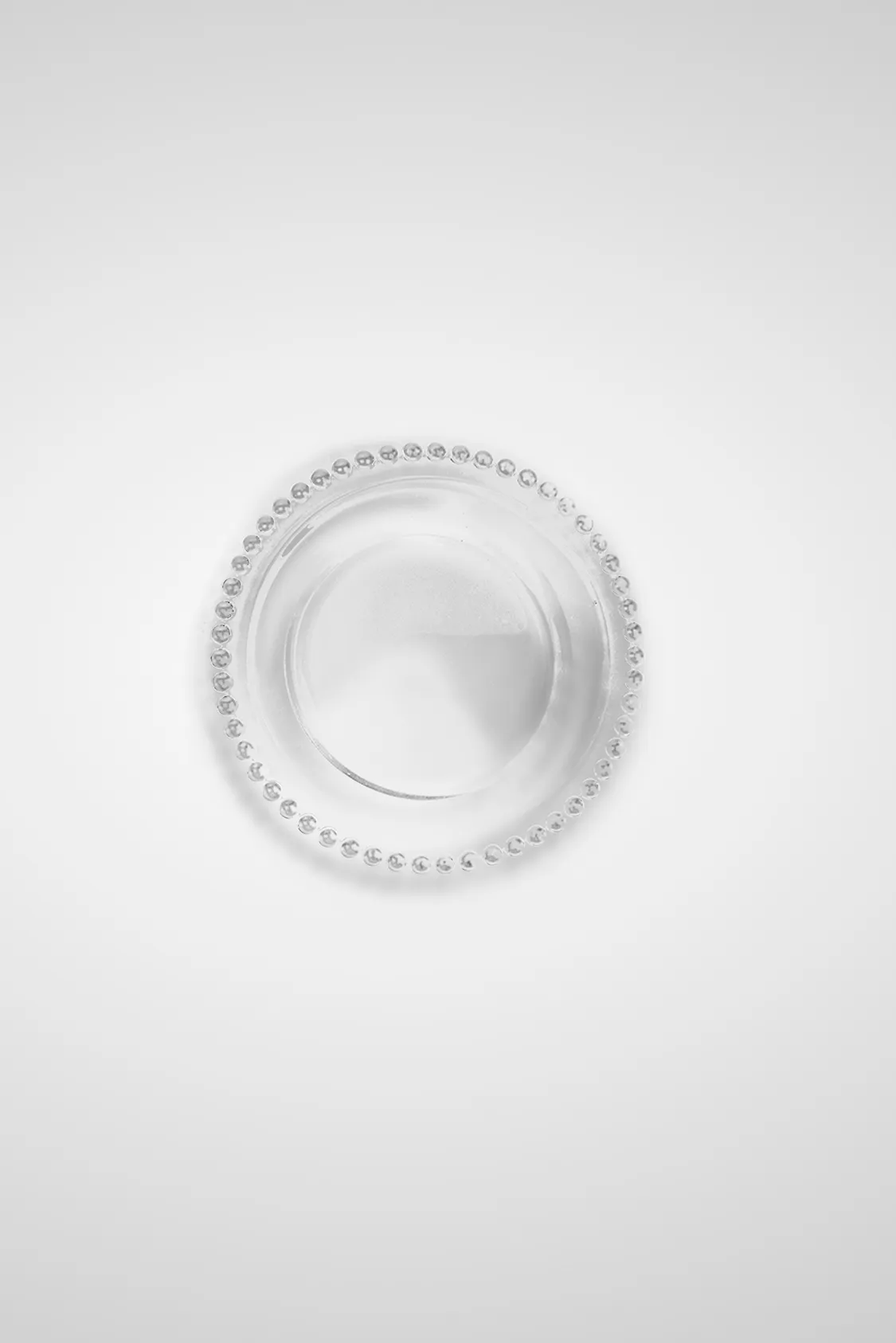 Plato Pan Cristal Transparente Pearls