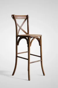 Taburete Crossback Madera Nogal
