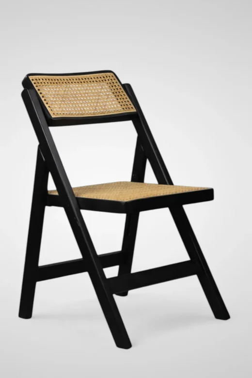 Silla nordika plegable negra