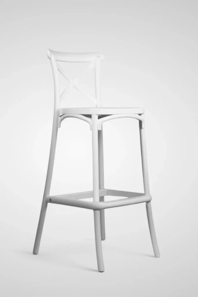 taburete crossback blanco