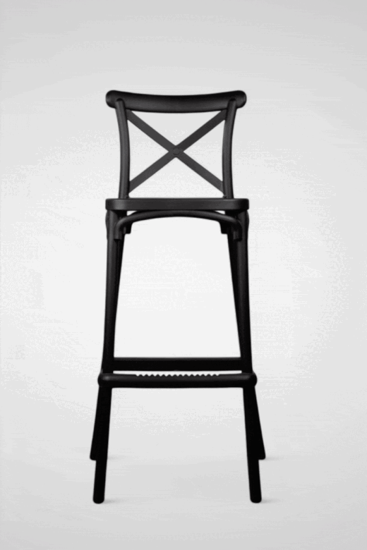 taburete crossback negro 360