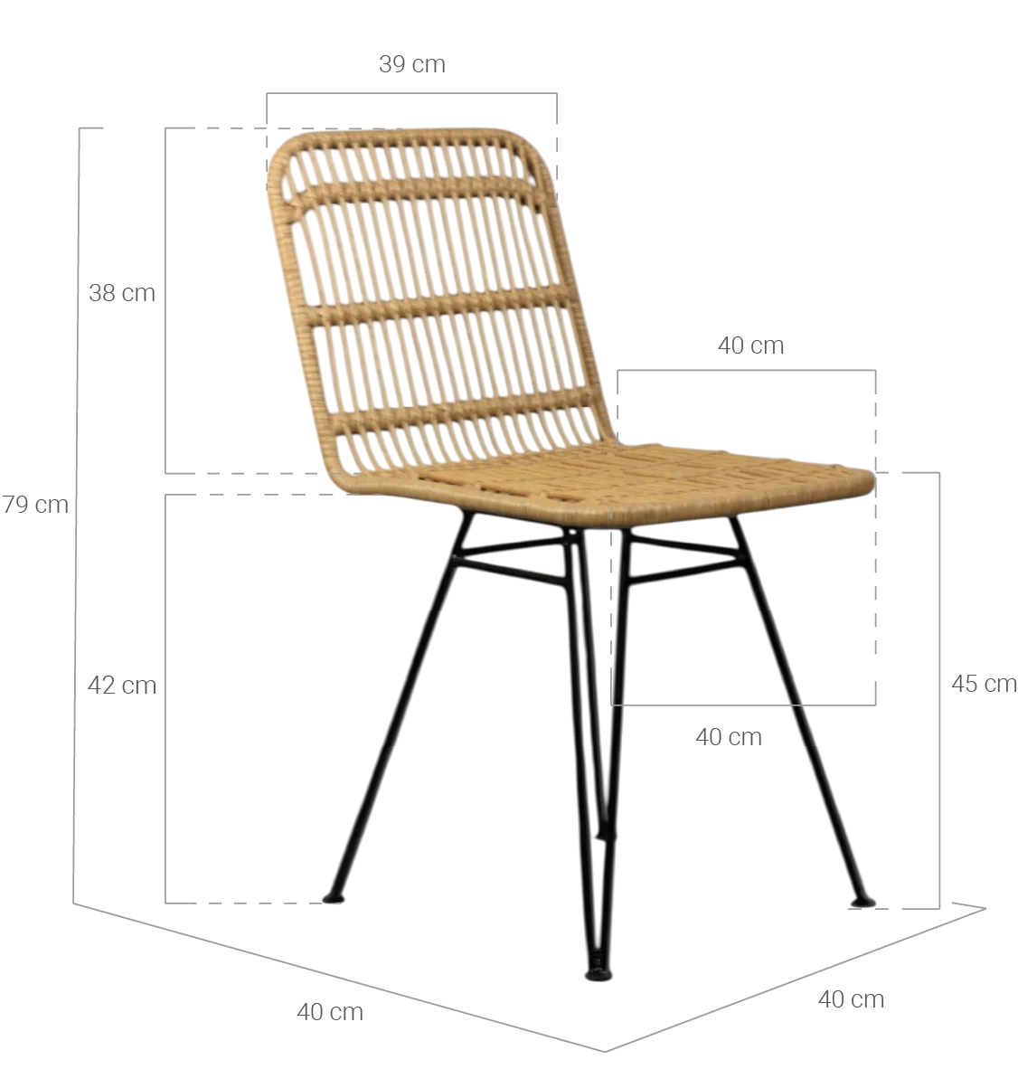 medidas silla kuda