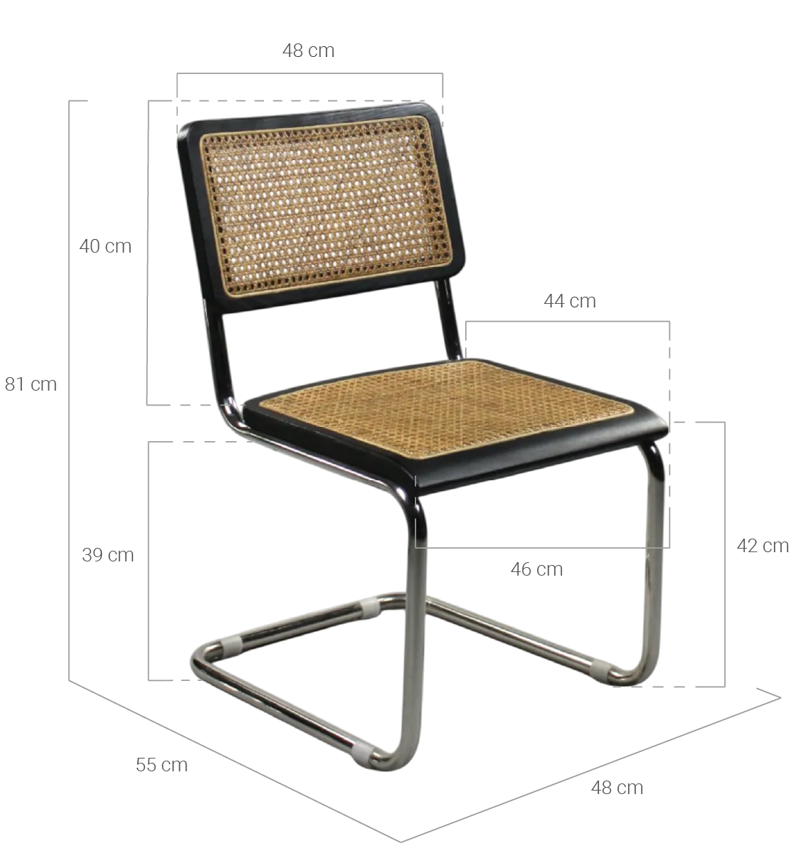 medidas silla maverick negra