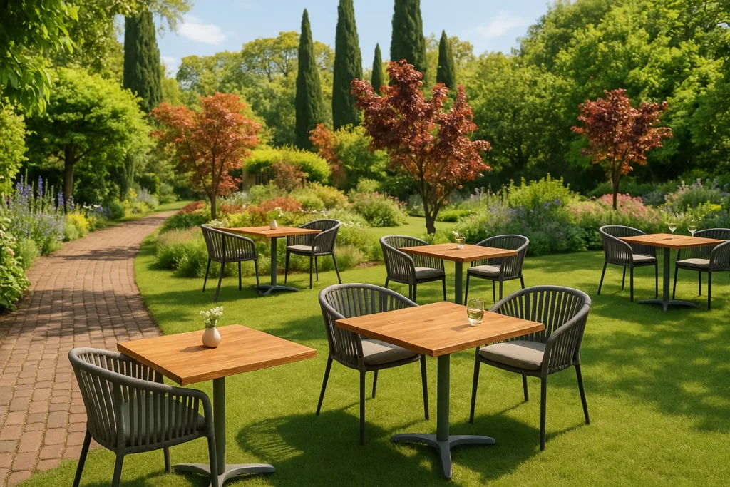 cadeiras de decoração de jardim