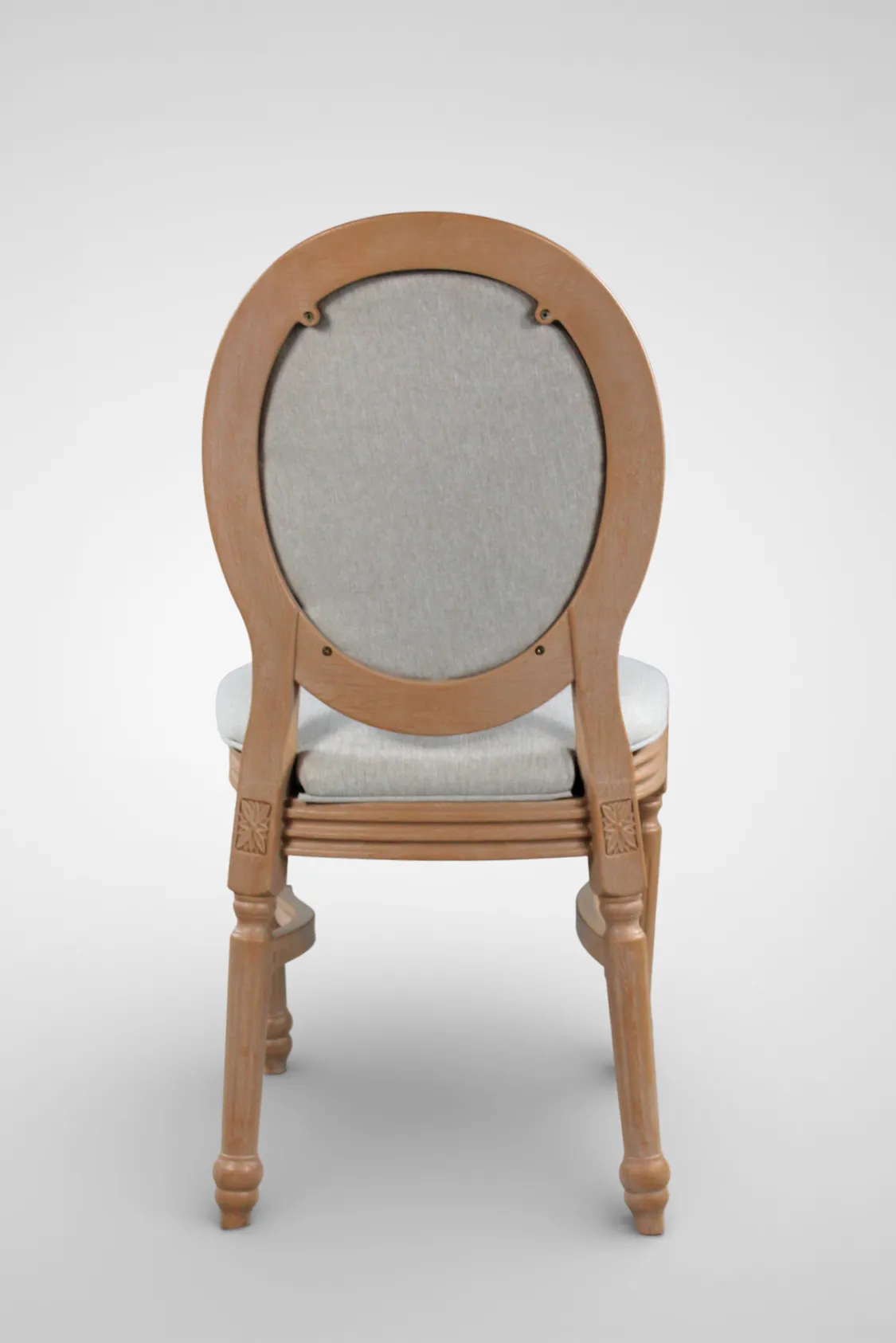 Silla Luis XVI Resina Efecto Madera Decapé Respaldo Lino - Imagen 3